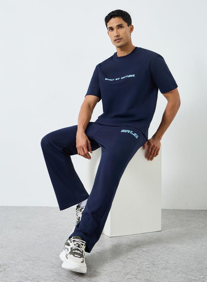 Styli Men Slogan Print T-Shirt and Joggers Co-Ords - Image 1
